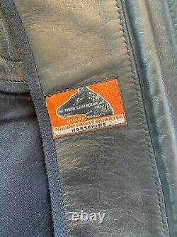 Thedi Buco J-100 Cafe Racer Black Horsehide Leather Jacket XL-US- 44/46