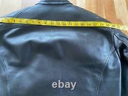 Thedi Buco J-100 Cafe Racer Black Horsehide Leather Jacket XL-US- 44/46