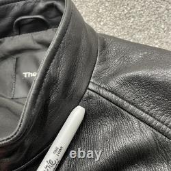 Theory Leather Jacket Mens Large Black Morvek Kelleher Zip Up Sheep Moto Coat