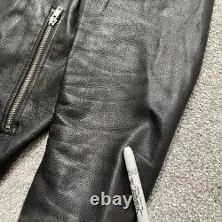 Theory Leather Jacket Mens Large Black Morvek Kelleher Zip Up Sheep Moto Coat