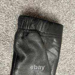 Theory Leather Jacket Mens Large Black Morvek Kelleher Zip Up Sheep Moto Coat