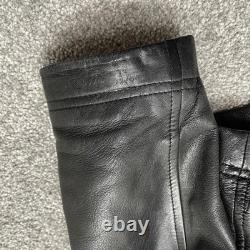 Theory Leather Jacket Mens Large Black Morvek Kelleher Zip Up Sheep Moto Coat