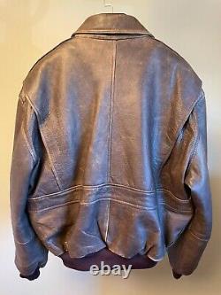 Thick Leather Flight Jacket XL Aviation Bomber WW2 Style