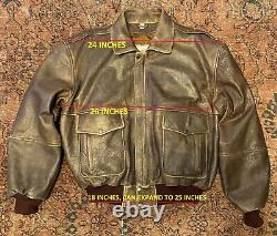 Thick Leather Flight Jacket XL Aviation Bomber WW2 Style