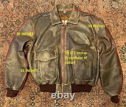 Thick Leather Flight Jacket XL Aviation Bomber WW2 Style