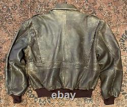 Thick Leather Flight Jacket XL Aviation Bomber WW2 Style