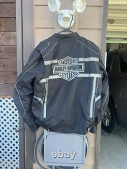 This Harley-Davidson Jacket Is A Black Textile Motorcycle Jacket Size XL