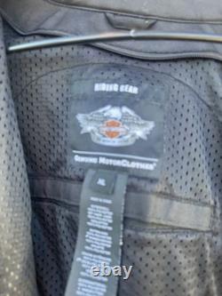 This Harley-Davidson Jacket Is A Black Textile Motorcycle Jacket Size XL