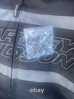 This Harley-Davidson Jacket Is A Black Textile Motorcycle Jacket Size XL