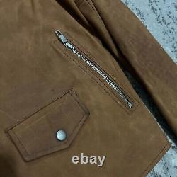 Thursday Leather Motorcycle Jacket Cognac Brown Men's Size Medium
