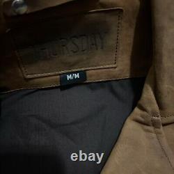 Thursday Leather Motorcycle Jacket Cognac Brown Men's Size Medium