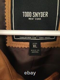 Todd Snyder Camel Leather Racer Jacket