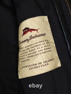 Tommy Bahama Leather Jacket Bomber Men S Distressed Rocker Biker Full Zip Brown