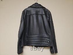 Topman Leather Moto Jacket Mens