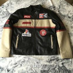 Tough Riders Leather Racing Jacket Fila PlayStation PS1 2006 Champion Retro RARE