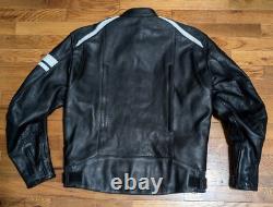 TourMaster Leather Motorcycle Jacket Men's 44 Large Coaster Series III Read