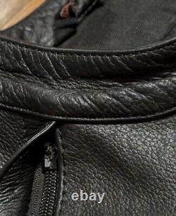TourMaster Leather Motorcycle Jacket Men's 44 Large Coaster Series III Read