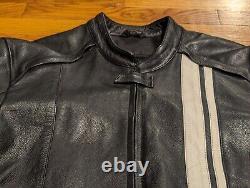 TourMaster Leather Motorcycle Jacket Men's 44 Large Coaster Series III Read