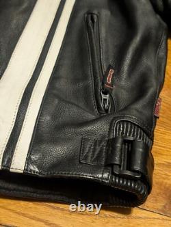 TourMaster Leather Motorcycle Jacket Men's 44 Large Coaster Series III Read