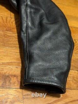 TourMaster Leather Motorcycle Jacket Men's 44 Large Coaster Series III Read