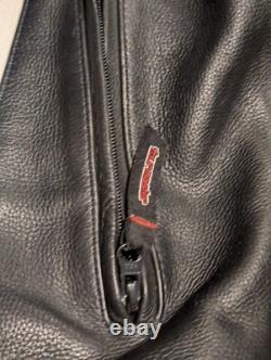 TourMaster Leather Motorcycle Jacket Men's 44 Large Coaster Series III Read
