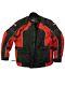 Tourmaster Saber Series 2 Armored Motorcycle Jacket Black Red XL Carbole