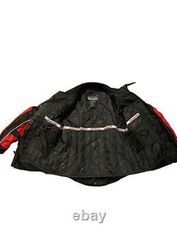 Tourmaster Saber Series 2 Armored Motorcycle Jacket Black Red XL Carbole