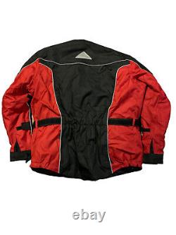 Tourmaster Saber Series 2 Armored Motorcycle Jacket Black Red XL Carbole