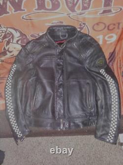 Triumph Genuine Leather Motorcycle jacket men's Med