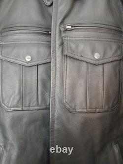 Triumph Men's XXL Armoured Leather Riding Coat Jacket Protective Padding