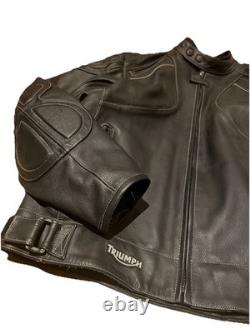 Triumph Motorcycles Leather Jacket Armored Liner Vented NICE! Medium Large