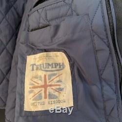 Triumph Raven Leather Motorcycle Jacket XL