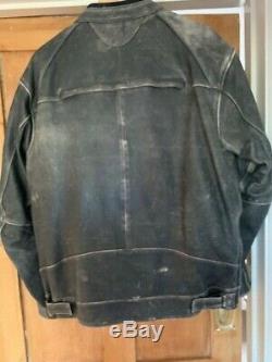 Triumph Raven Leather Motorcycle Jacket XL