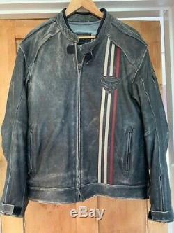 Triumph Raven Leather Motorcycle Jacket XL