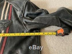 Triumph Raven Leather Motorcycle Jacket XL