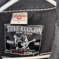 True Religion JIMMY Super T Jacket Mens Large Dark Wash True Religion Denim Jean