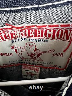 True Religion JIMMY Super T Jacket Mens Small Dark Wash True Religion Denim Jean