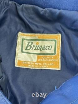 True Vintage 70s Brimaco Cafe Racer Leather Motorcycle Jacket Lightning Zips