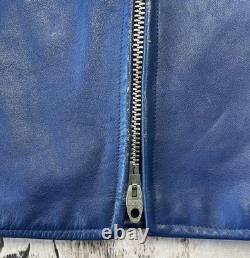True Vintage 70s Brimaco Cafe Racer Leather Motorcycle Jacket Lightning Zips