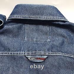 True Vintage FUBU Jeans Denim Jacket Men's Size 3XL 90s Hip Hop Oversized Retro