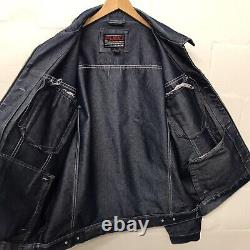True Vintage FUBU Jeans Denim Jacket Men's Size 3XL 90s Hip Hop Oversized Retro