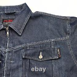 True Vintage FUBU Jeans Denim Jacket Men's Size 3XL 90s Hip Hop Oversized Retro