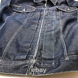 True Vintage FUBU Jeans Denim Jacket Men's Size 3XL 90s Hip Hop Oversized Retro