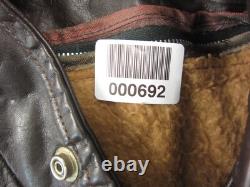 True Vintage Leather Jacket Mens Size 36 Brown Motorcycle Talon Zip 60s 70s