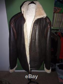 UGG Australia Mens Brown Leather Fur Driving Jacket Coat Warm Lined Size XXL