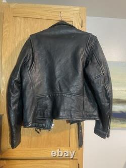 UMR 80's-90's Vintage Leather Jacket 40 Biker jacket punk, grunge, metal