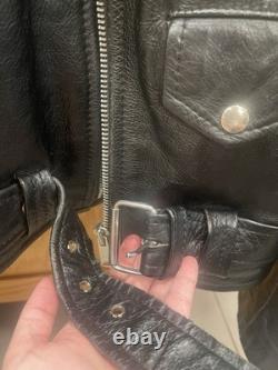 UMR 80's-90's Vintage Leather Jacket 40 Biker jacket punk, grunge, metal