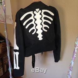 UNIF Boneyard Moto Skeleton Vegan Leather Jacket
