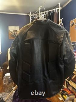 UNIK Genuine Leather Motorcycle Jacket Men's Medium Back & Elbow Protection