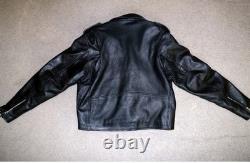 UNIK Leather Apparel Mens Heavy Leather Motorcycle Jacket Size 42